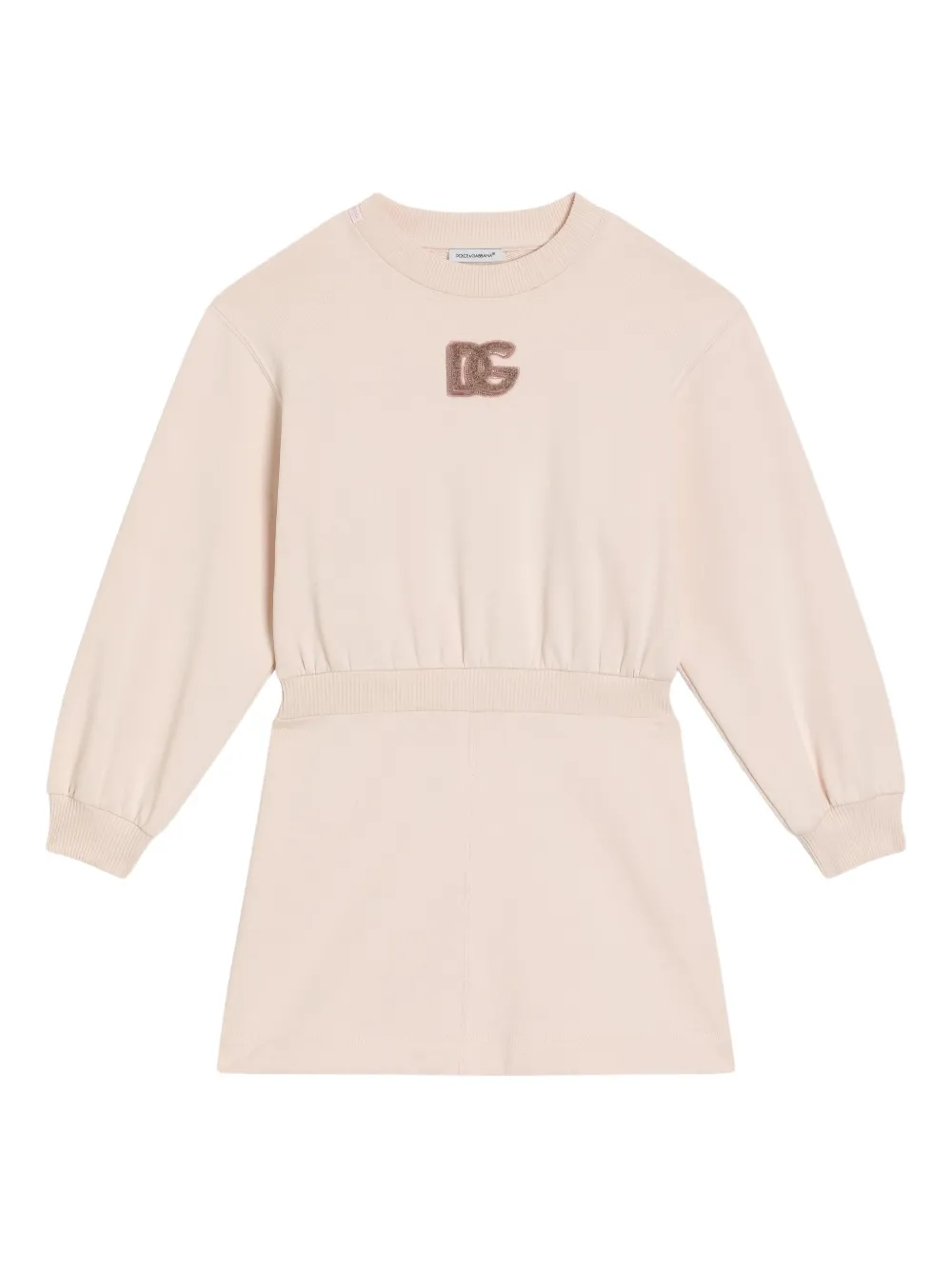 Dolce & Gabbana Kids Jurk met logo Roze