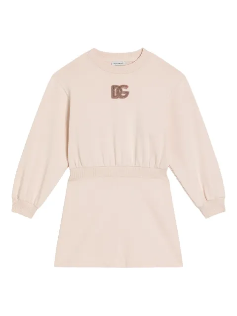 Dolce & Gabbana Kids vestido con logo y detalles