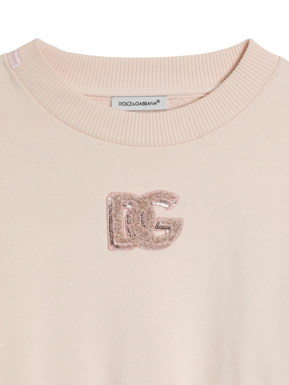Dolce & Gabbana Kids Jurk met logo Roze