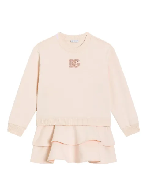 Dolce & Gabbana Kids ruffled hem sweatshirt
