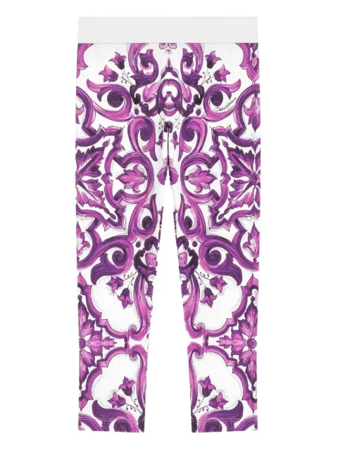 Dolce & Gabbana Kids Maiolica-print leggings