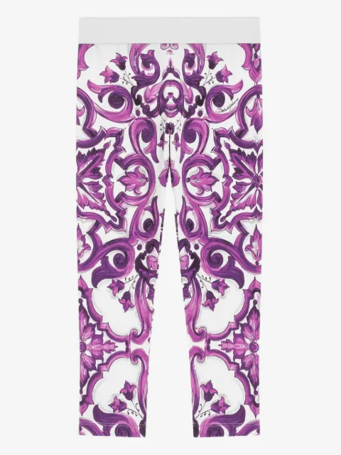 Dolce & Gabbana Kids Maiolica-print leggings