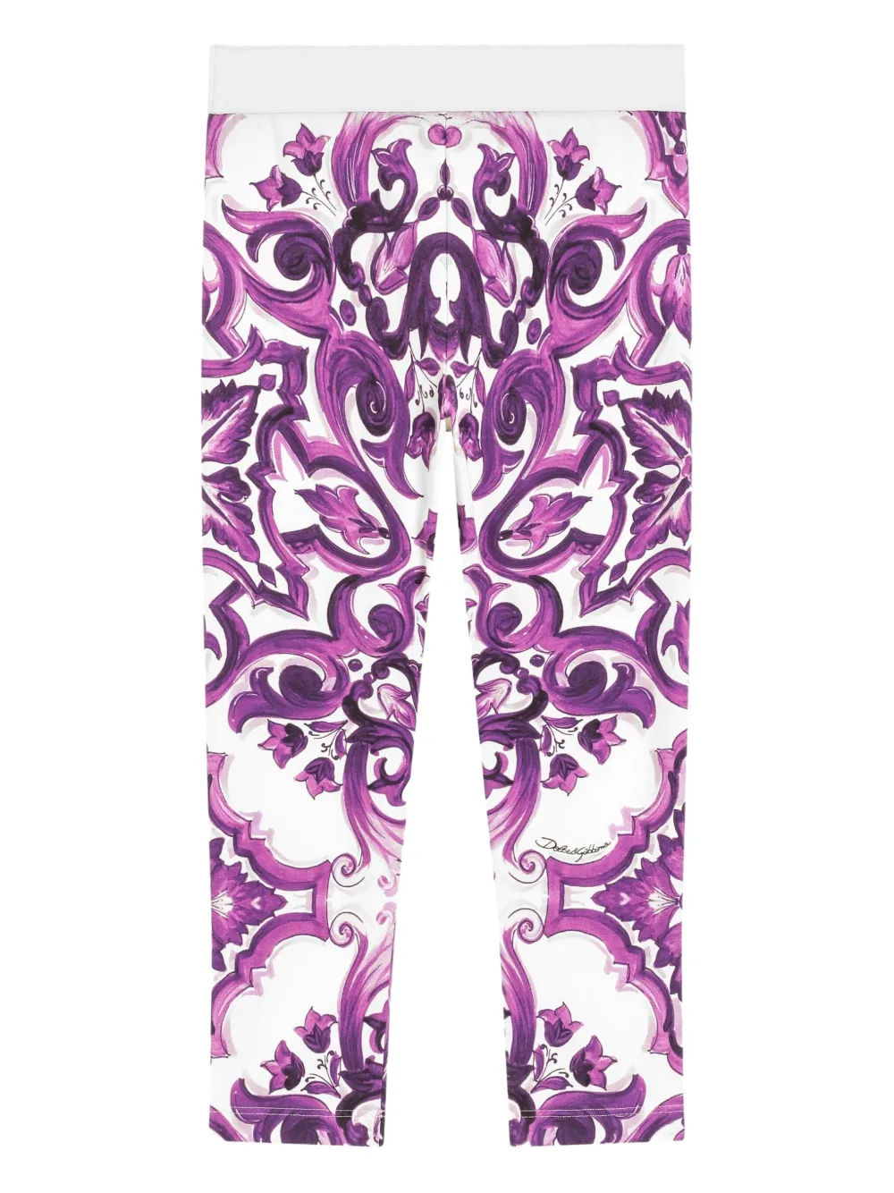 Dolce & Gabbana Kids Maiolica-print leggings | Girls Leggings | Image 2