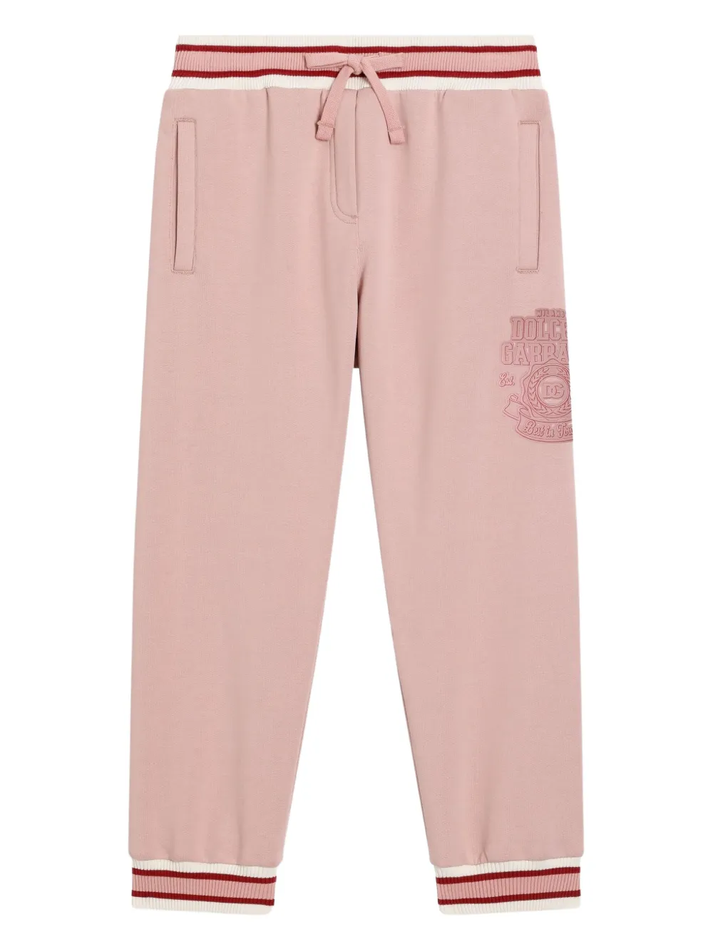 Dolce & Gabbana Kids Trainingsbroek met geborduurd logo Roze