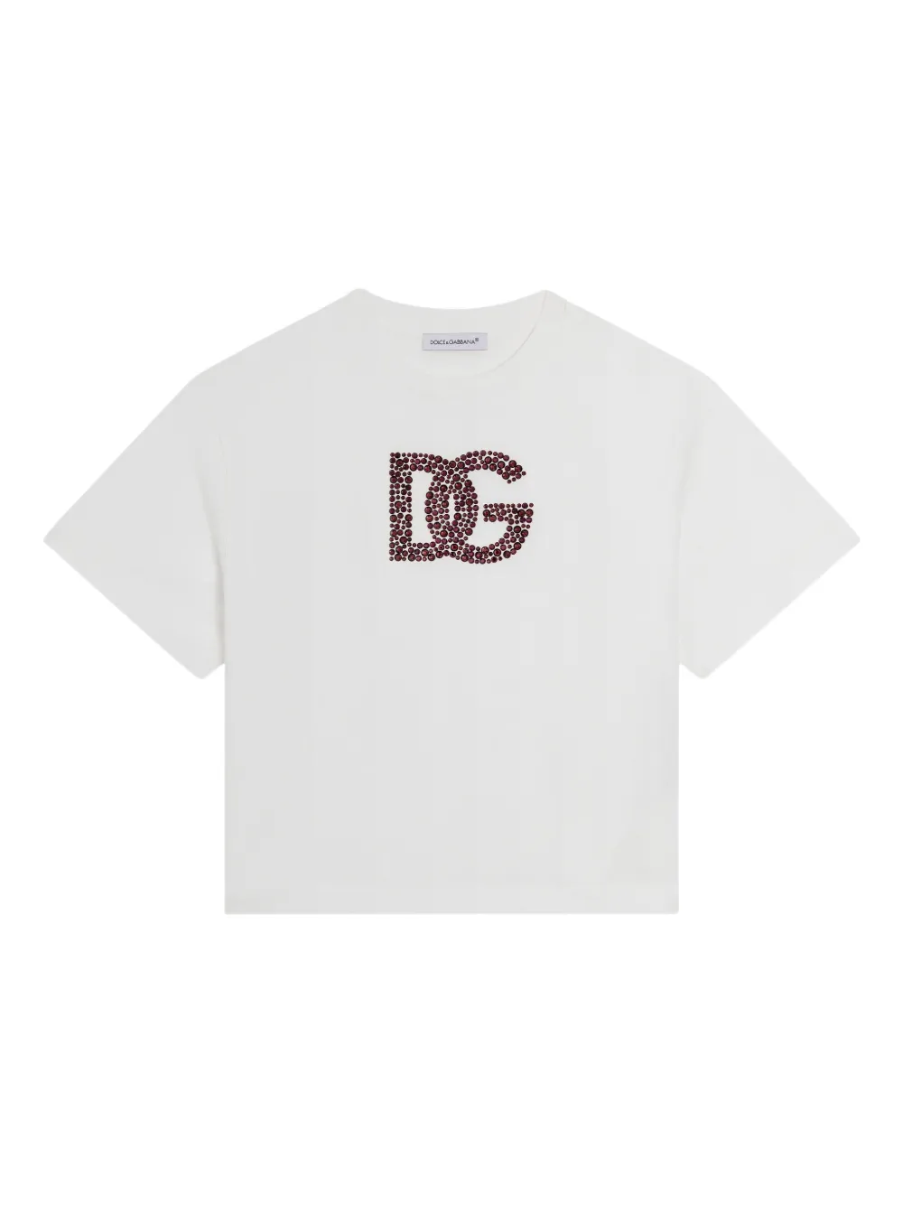 Dolce & Gabbana Kids T-shirt verfraaid met logo Wit