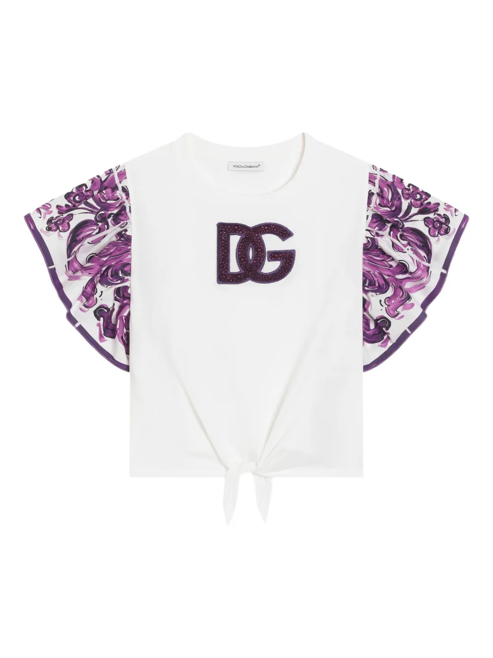 Dolce & Gabbana Kids T-shirt met logopatch Wit