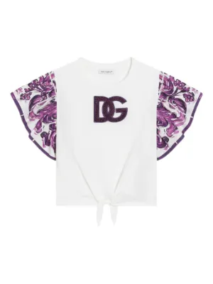 Dolce & Gabbana Kids ローズプリント Tシャツ | ホワイト | FARFETCH JP