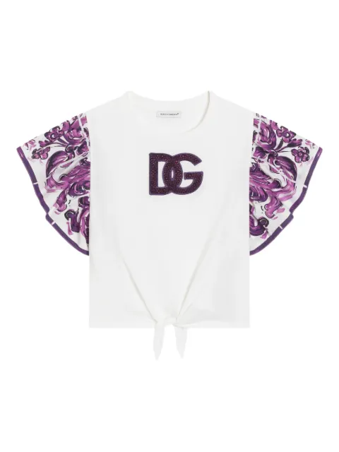 Dolce & Gabbana Kids logo-appliqué cotton t-shirt
