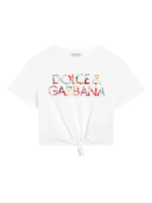 Dolce & Gabbana Kids ローズプリント Tシャツ | ホワイト | FARFETCH JP