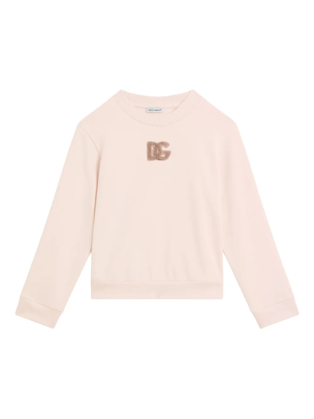 Dolce & Gabbana Kids Sweater met geborduurd logo Roze