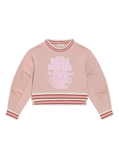 Dolce & Gabbana Kids logo-embroidered sweatshirt