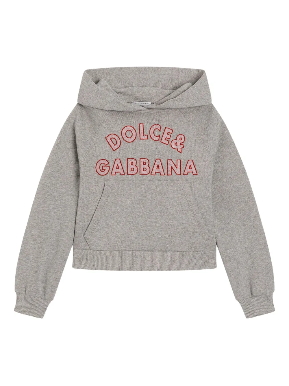 Dolce & Gabbana Kids logo-embroidered hoodie | Grey | Image 1