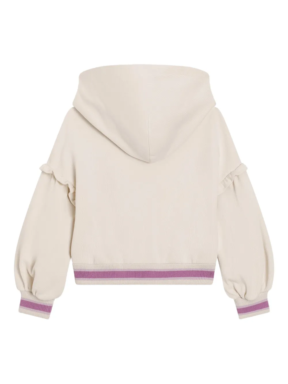 Dolce & Gabbana Kids Hoodie met geborduurde bloemen Beige