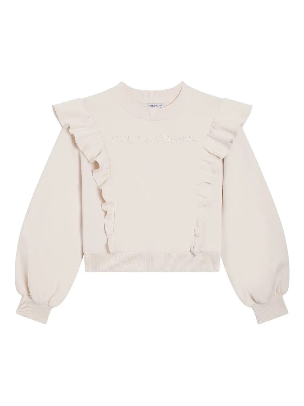 Dolce & Gabbana Kids Sweater met ruches Roze