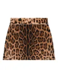 Dolce & Gabbana Kids leopard-print skirt - Brown