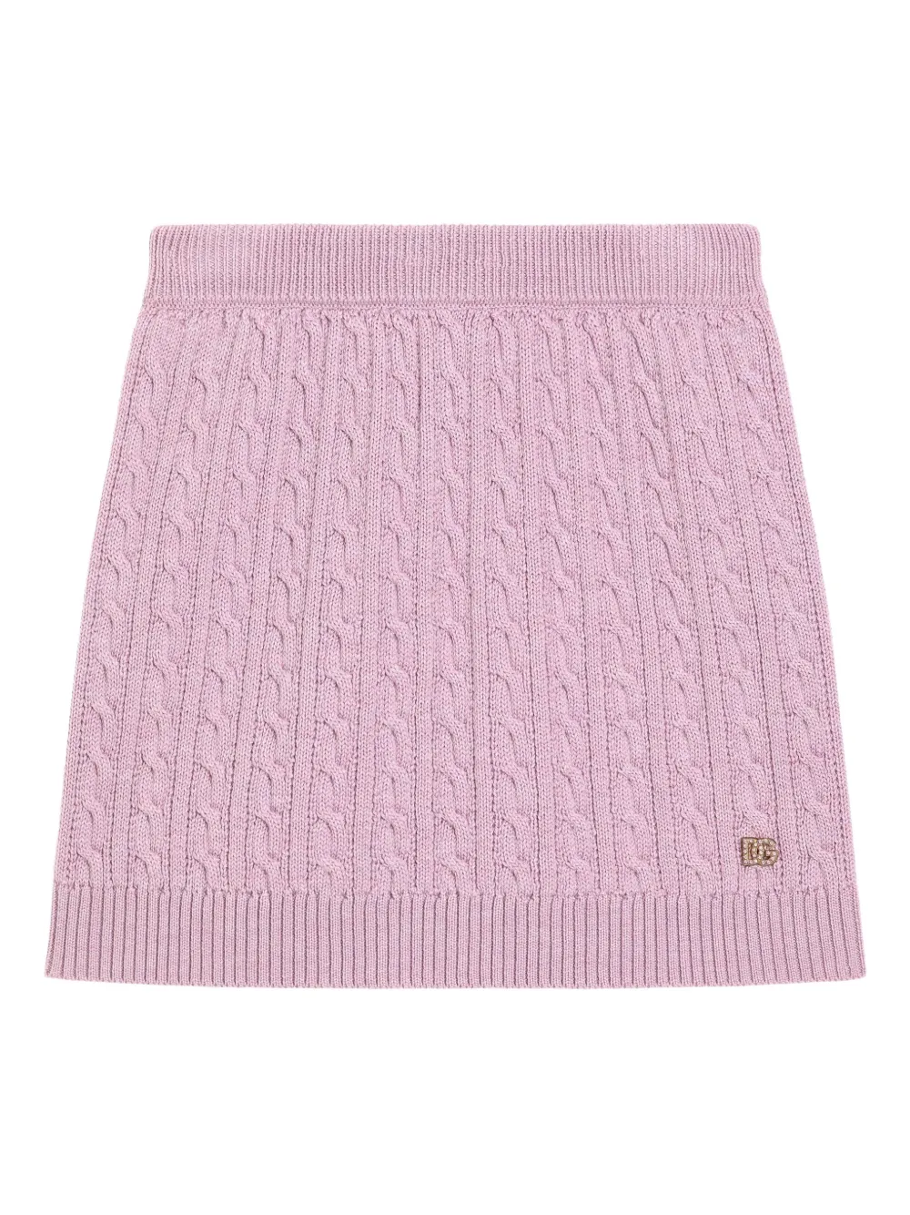 Dolce & Gabbana Kids Kabelgebreide rok Paars