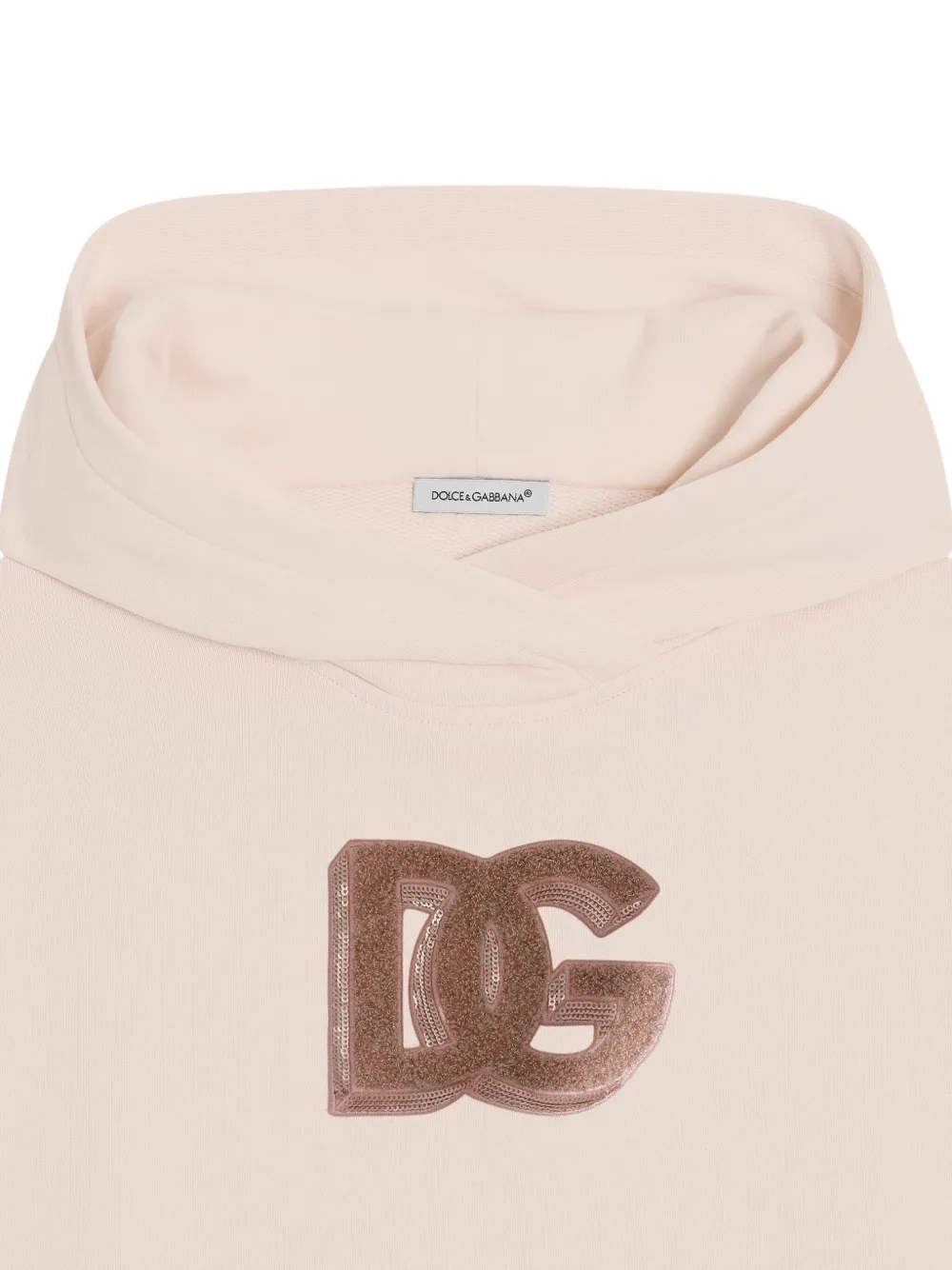 Dolce & Gabbana Kids Hoodie met geborduurd logo Roze