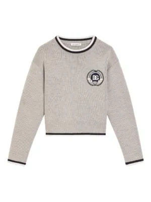 Dolce & Gabbana Kids ロゴプレート セーター | ピンク | FARFETCH JP