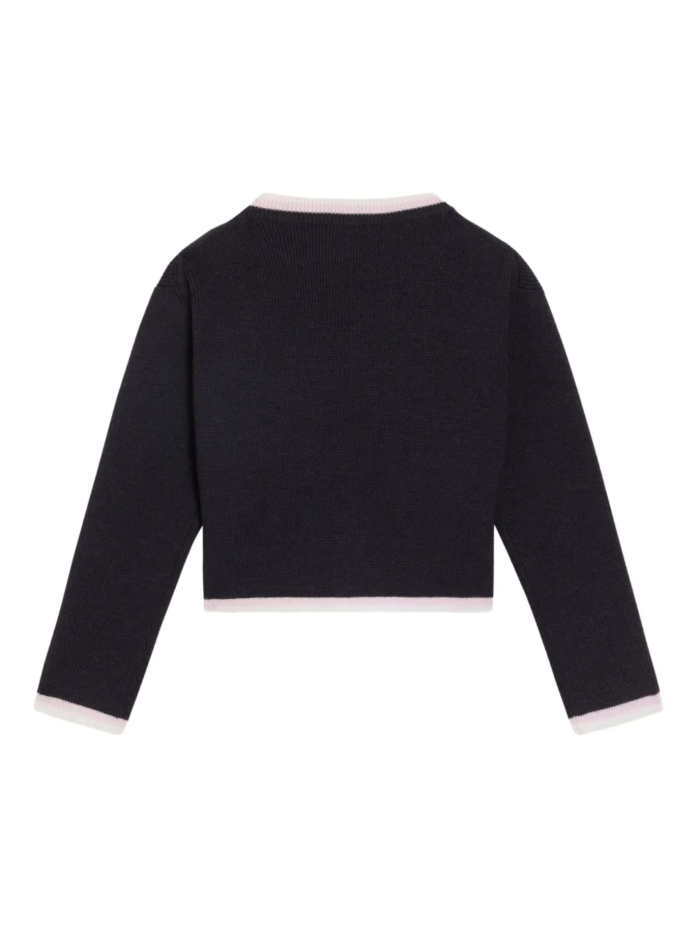 Dolce & Gabbana Kids Geribbelde top met geborduurd logo Blauw