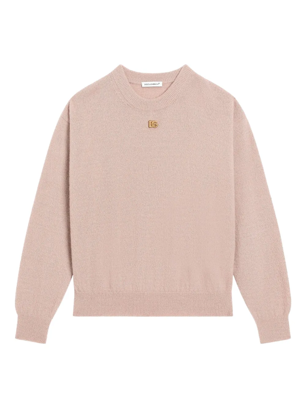 Dolce & Gabbana Kids Sweater met logoplakkaat Roze