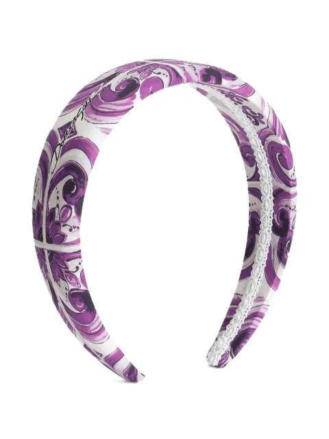 Dolce & Gabbana Kids Haarband mit Maiolica-Print
