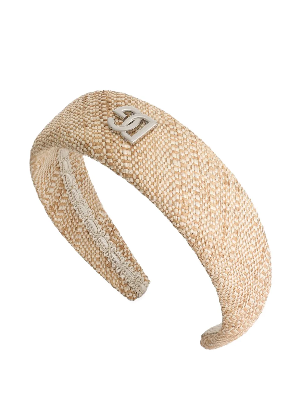 Dolce & Gabbana Kids Haarband met logo-applicatie Beige