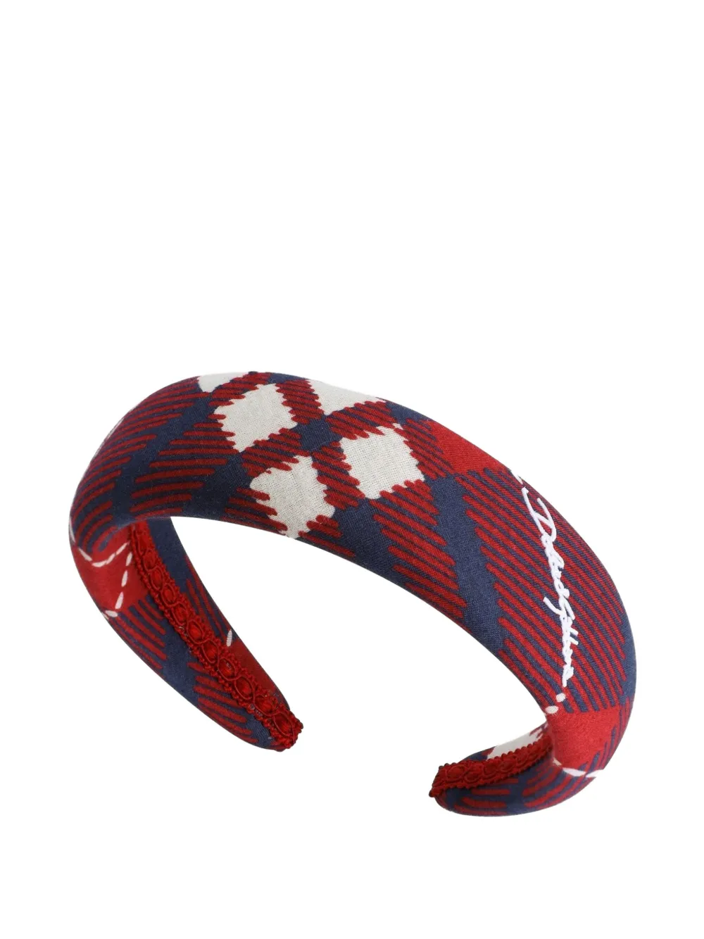 Dolce & Gabbana Kids Geruite haarband met tartan ruit Rood