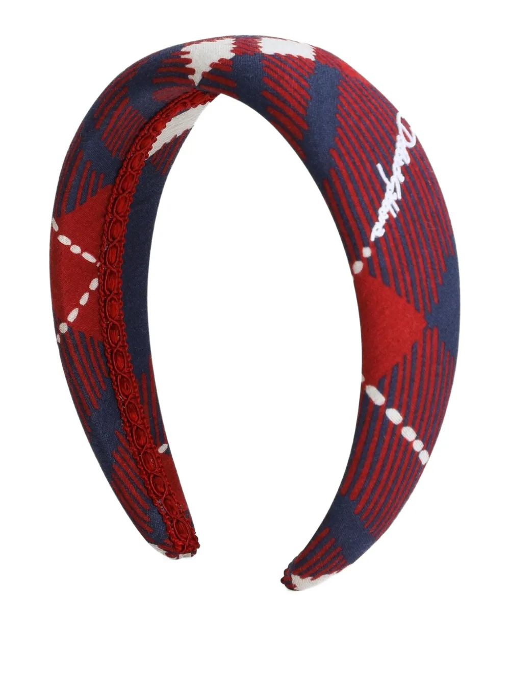Dolce & Gabbana Kids Geruite haarband met tartan ruit Rood