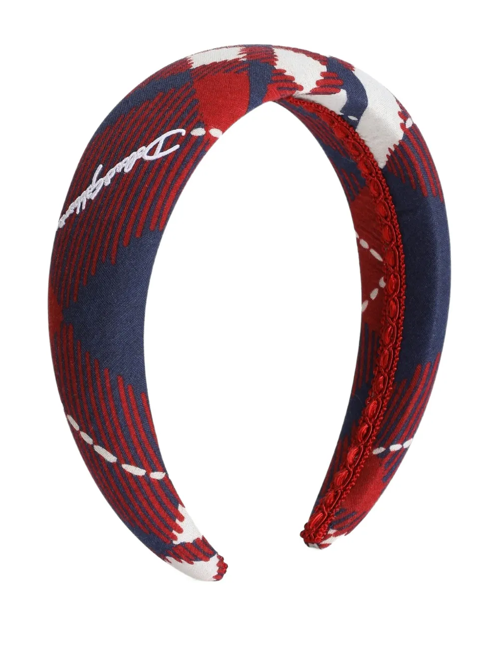 Dolce & Gabbana Kids Geruite haarband met tartan ruit Rood