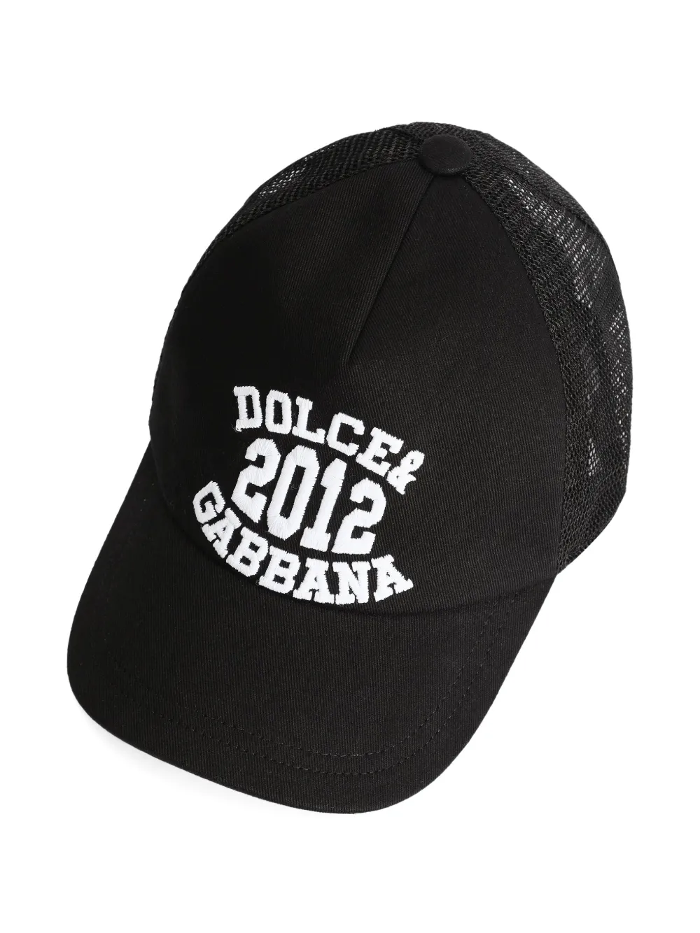 Dolce & Gabbana Kids Honkbalpet met geborduurd logo Zwart