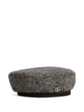 Dolce & Gabbana Kids herringbone beret - Black