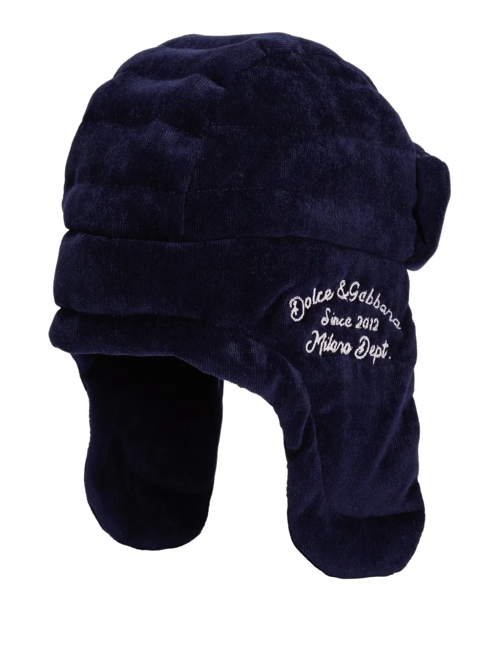 Dolce & Gabbana Kids' Logo-embroidered Trapper Hat In Blue