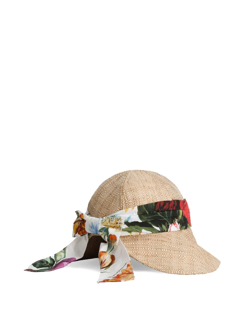 Dolce & Gabbana Kids Zonnehoed met bloemenprint - Beige