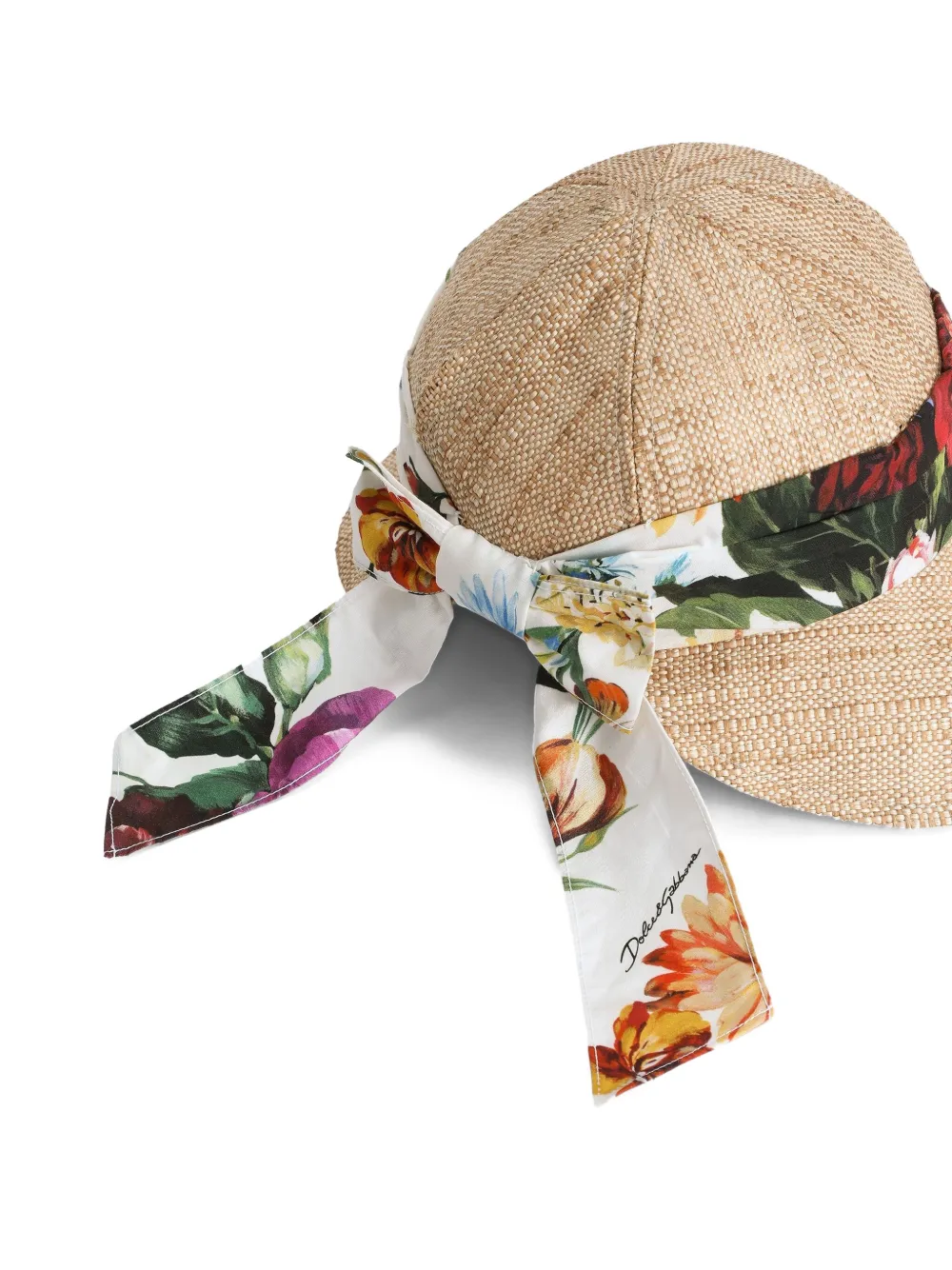 Dolce & Gabbana Kids Zonnehoed met bloemenprint Beige