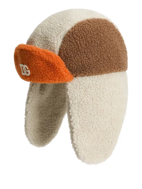 Dolce & Gabbana Kids logo-detail fleece hat