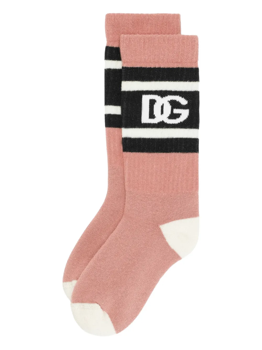 Dolce & Gabbana Kids Sokken met logostreep Roze