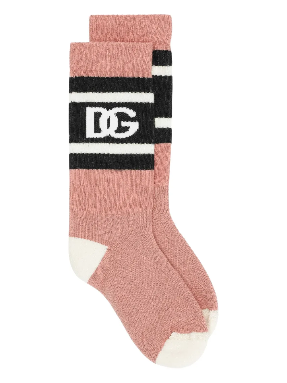 Dolce & Gabbana Kids Sokken met logostreep Roze
