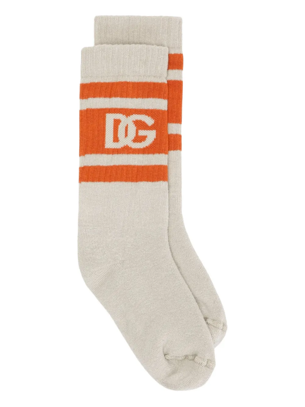 Dolce & Gabbana Kids Sokken met logodetail Beige