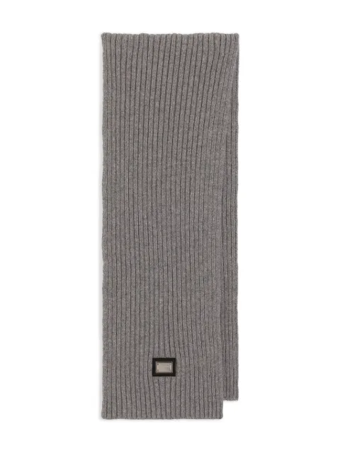 Dolce & Gabbana Kids logo-plaque ribbed scarf