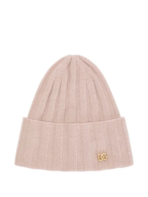 Dolce & Gabbana Kids ribbed-knit logo-detail beanie