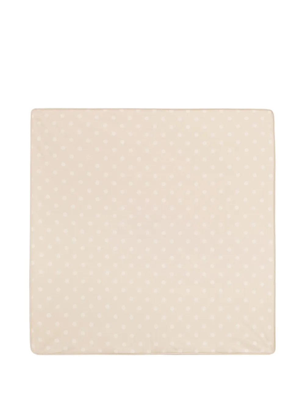 Dolce & Gabbana Kids Deken met geborduurd logo en stippen Beige