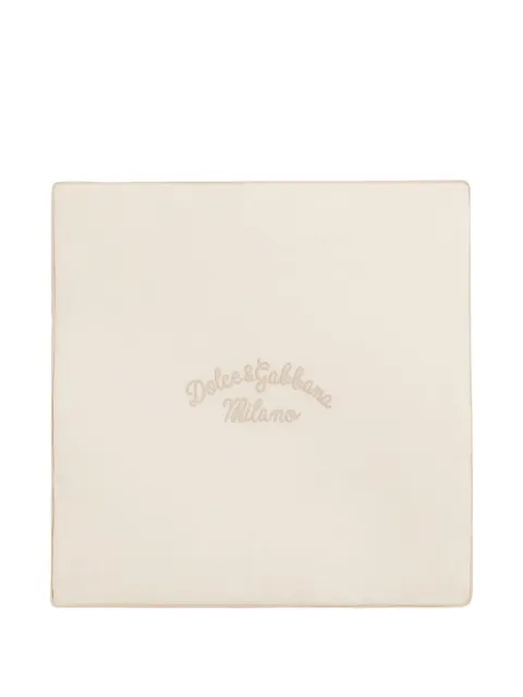 Dolce & Gabbana Kids logo-embroidered polka dot blanket