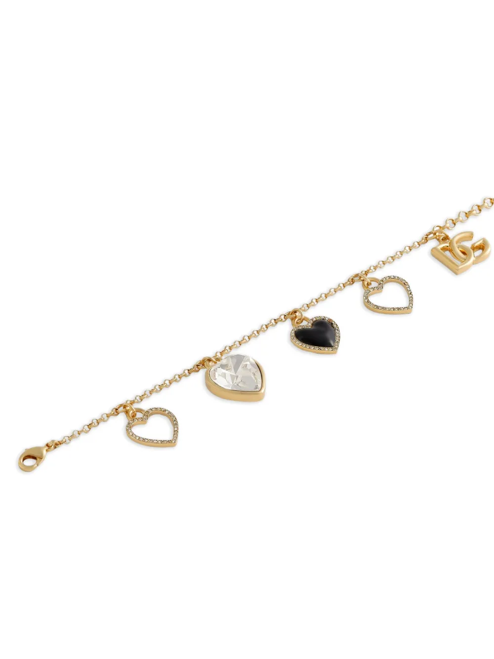  Dolce & Gabbana Heart-charms Bracelet - Gold 