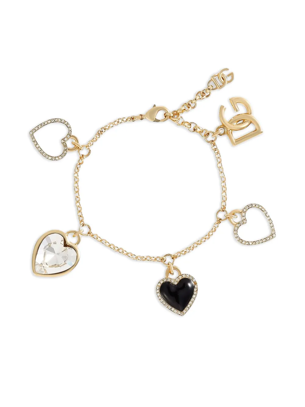 Dolce & Gabbana heart-charms bracelet | Gold | Image 1