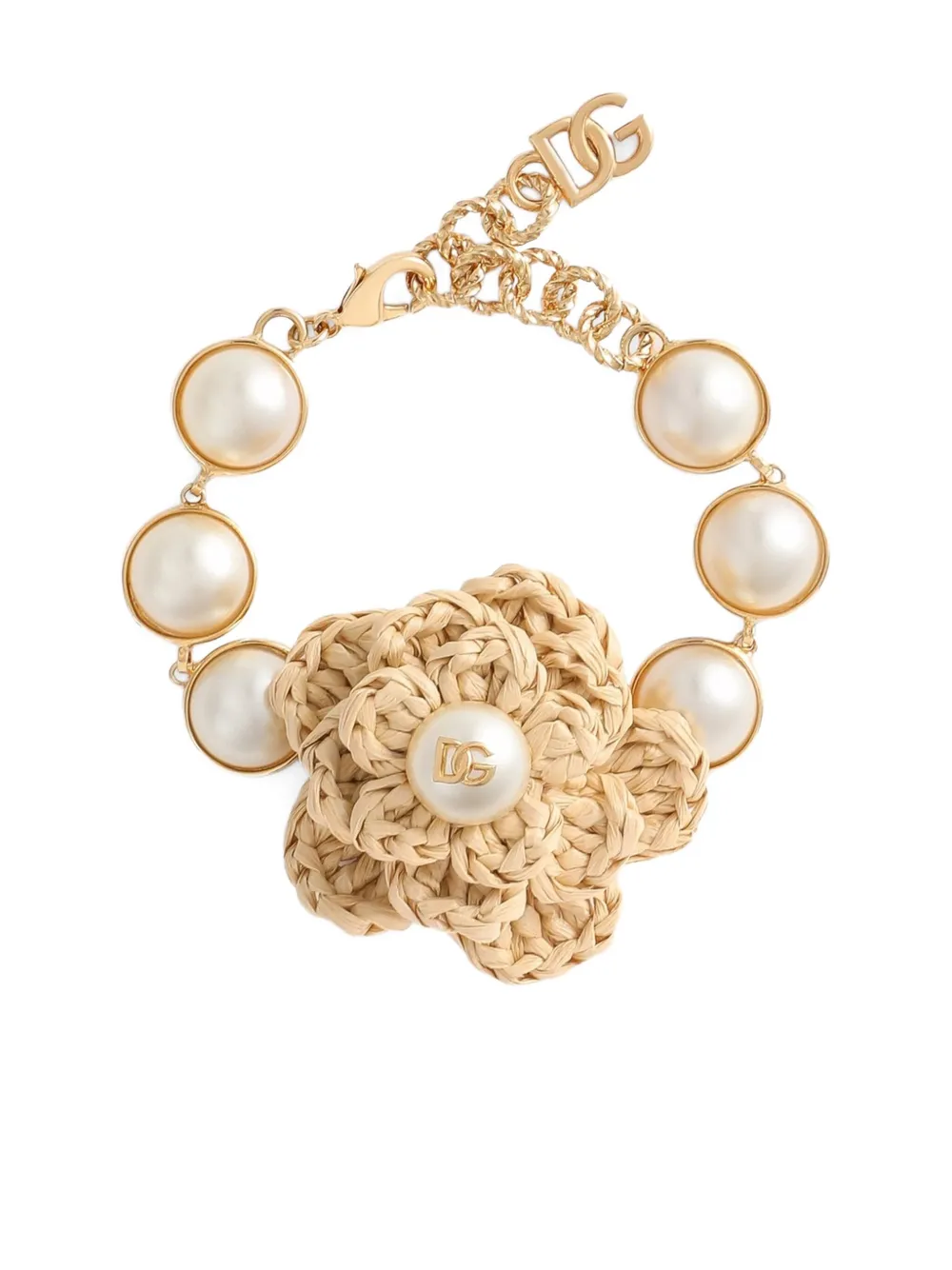 Dolce & Gabbana Raffia Flower Bracelet