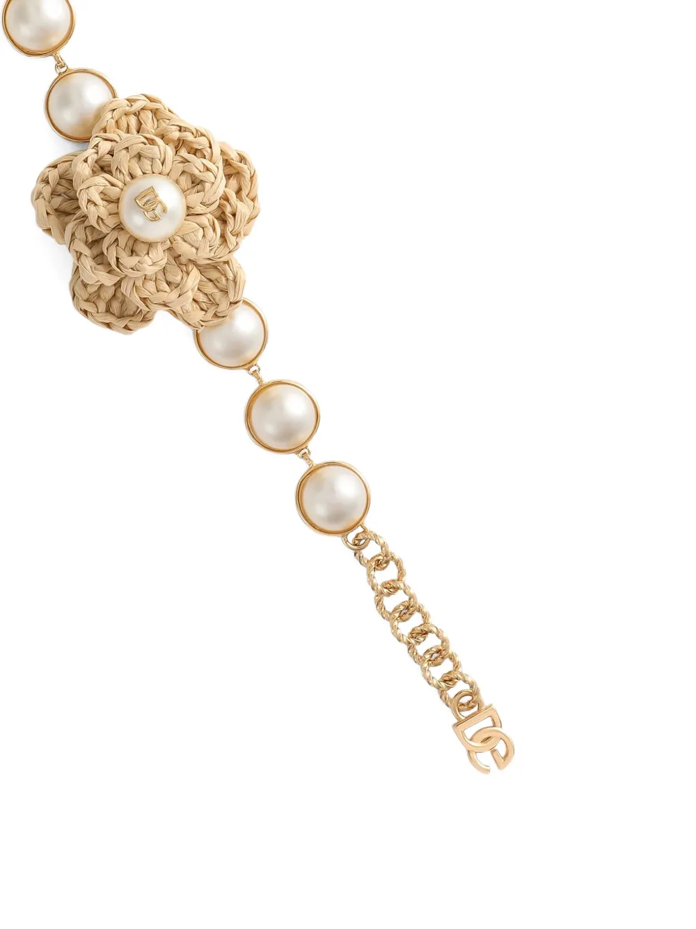 Dolce & Gabbana Armband met bloemapplicatie - Goud