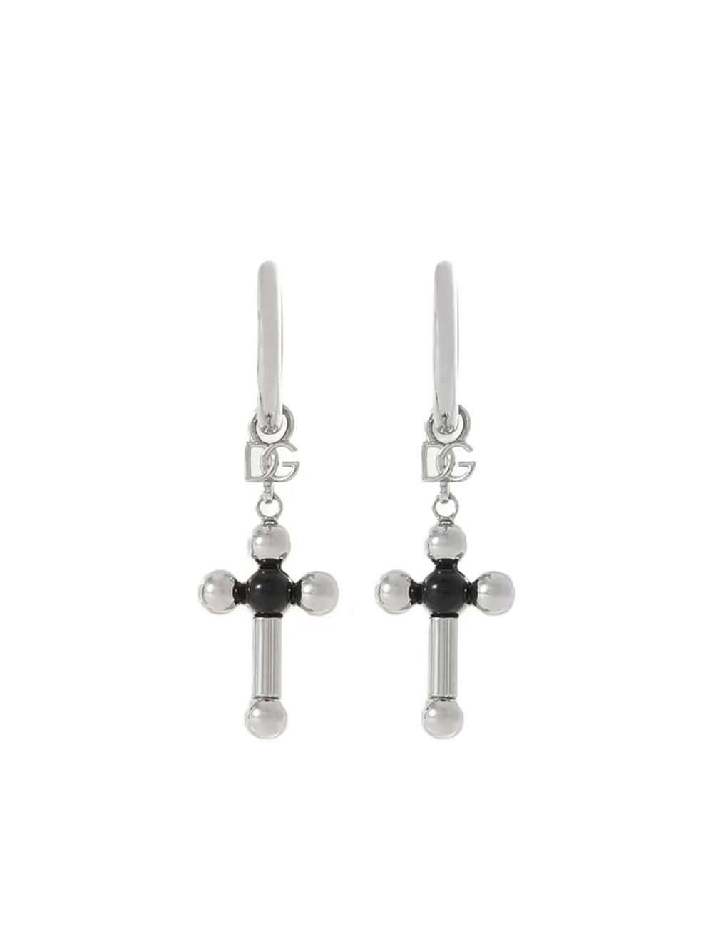 Dolce & Gabbana Creole Earrings With Pin And Cross