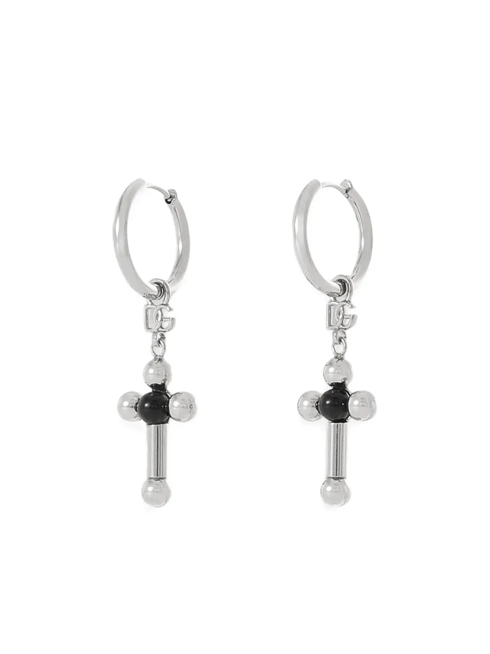 Dolce & Gabbana Creole Earrings With Pin And Cross