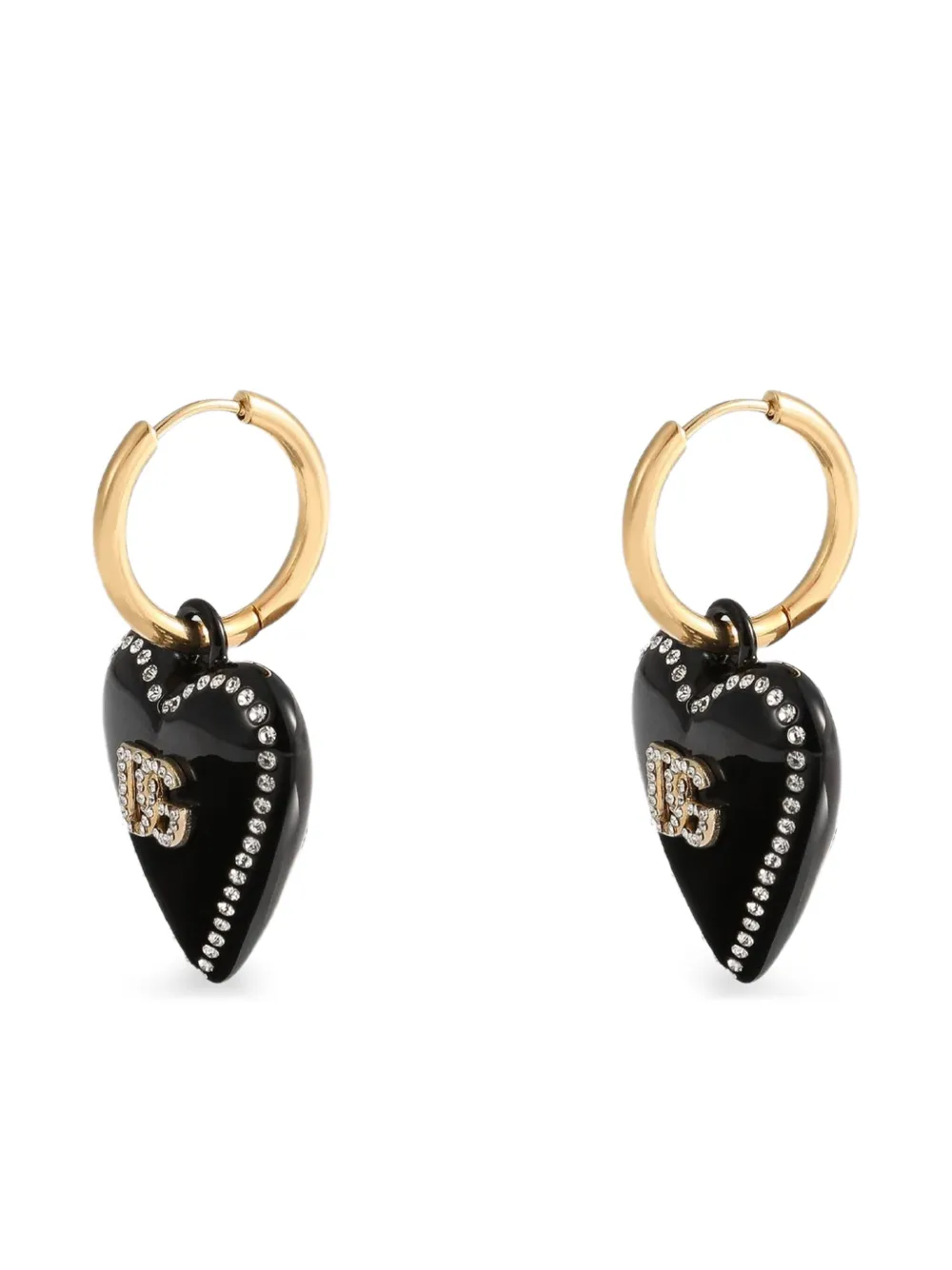  Dolce & Gabbana Heart Drop Earrings - Gold 