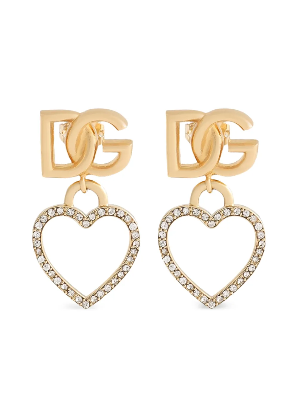Dolce & Gabbana Oorbellen met DG-logo - Goud